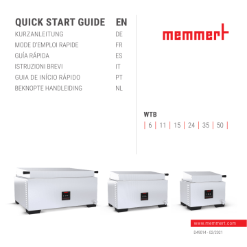 Memmert WTB Guía De Inicio Rápido | Manualzz