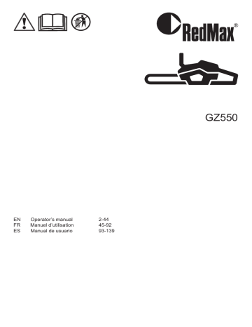 Maintenance schedule. RedMax GZ550 | Manualzz
