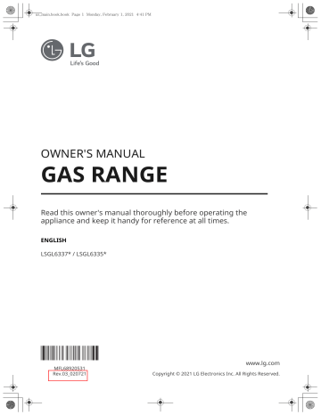 LG LSGL6335D Owner's Manual | Manualzz