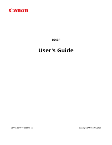 canon 1643p user manual