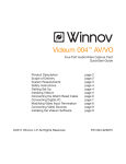 Videum 1000 VO Plus Datasheet - Winnov