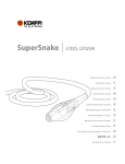 Kempi SuperSnake GT02S, SuperSnake GT02SW Operating Manual