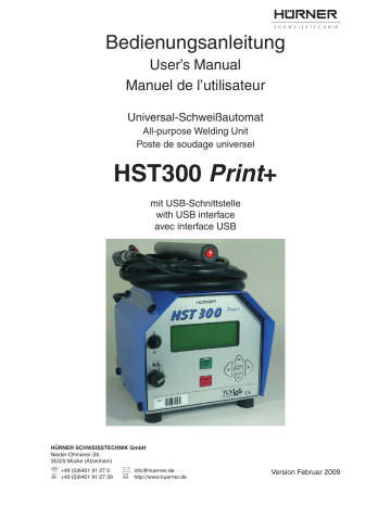 HURNER HST300 Print+ User Manual | Manualzz