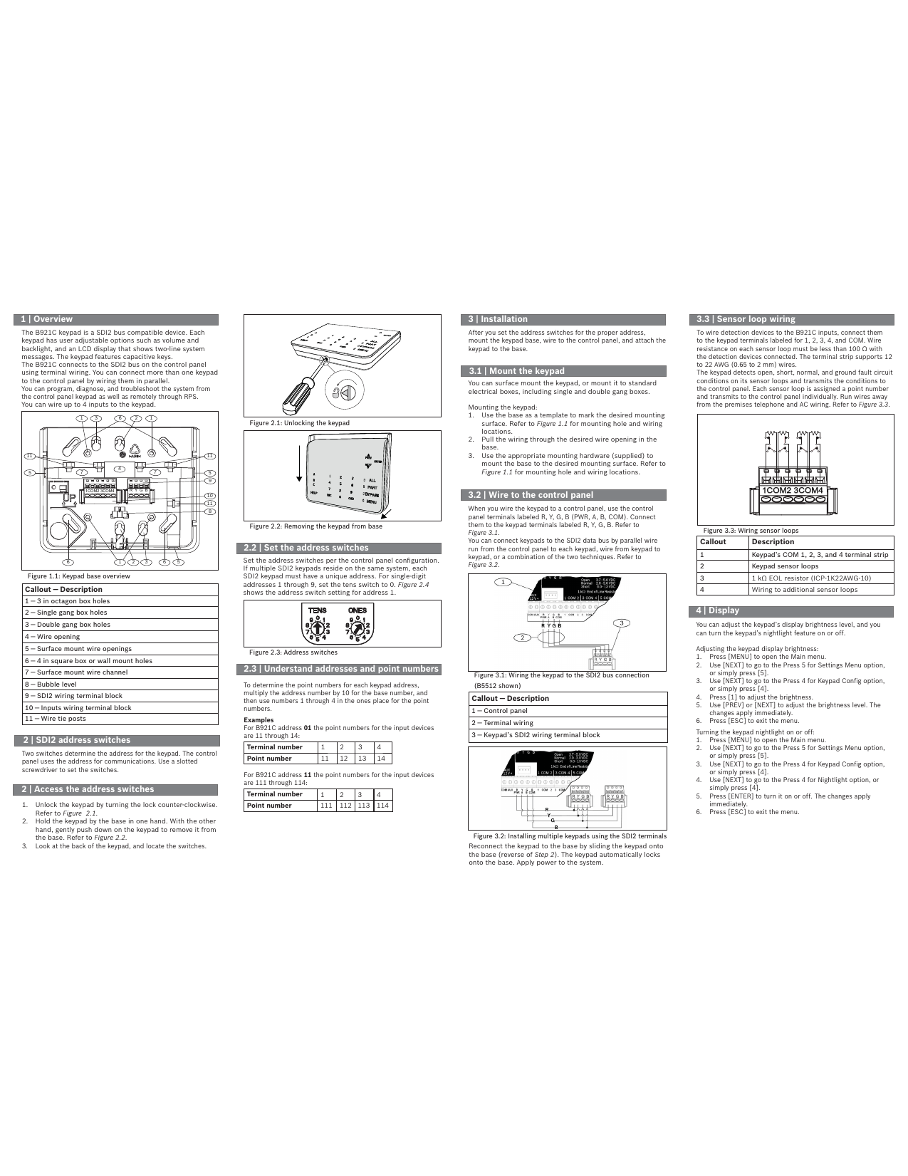 Bosch B921C Installation Manual Manualzz