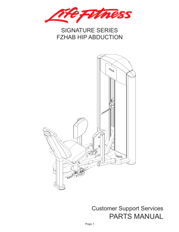 Life Fitness Signature FZHAB Parts Manual | Manualzz