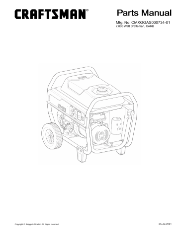 Simplicity 7,000 Watt Craftsman, CARB Manual | Manualzz