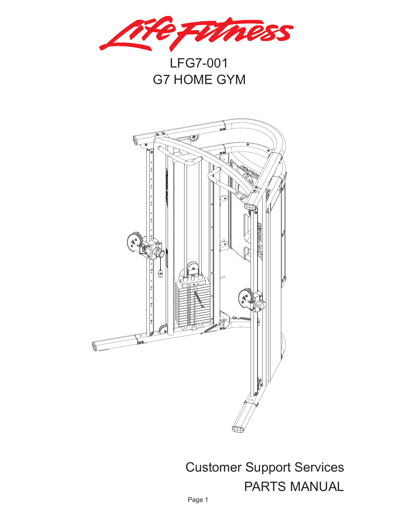 Life Fitness CABLE MOTION G7 LFG7 001 Parts Manual Manualzz