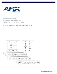 AMX DX-RX - Data Sheet, Reference manual, Instructions