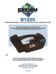 Polychem B1200 Operation Manual