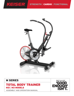 Keiser M3i lite - Installation and 