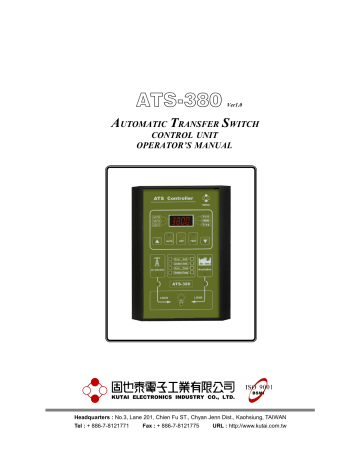 Kutai electronics ATS-380 Operator's Manual | Manualzz