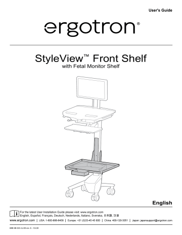 Ergotron 98-417-214 SV Front Shelf Installation Manual | Manualzz