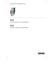 Lenze i950 - Bedienungsanleitung, Benutzerhandbuch, Installationsanleitung