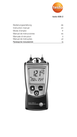 Testo 606-2 Instruction manual | Manualzz