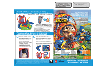 Hot Wheels GYL14 Monster Trucks T-Rex Volcano Arena Instruction sheet | Manualzz