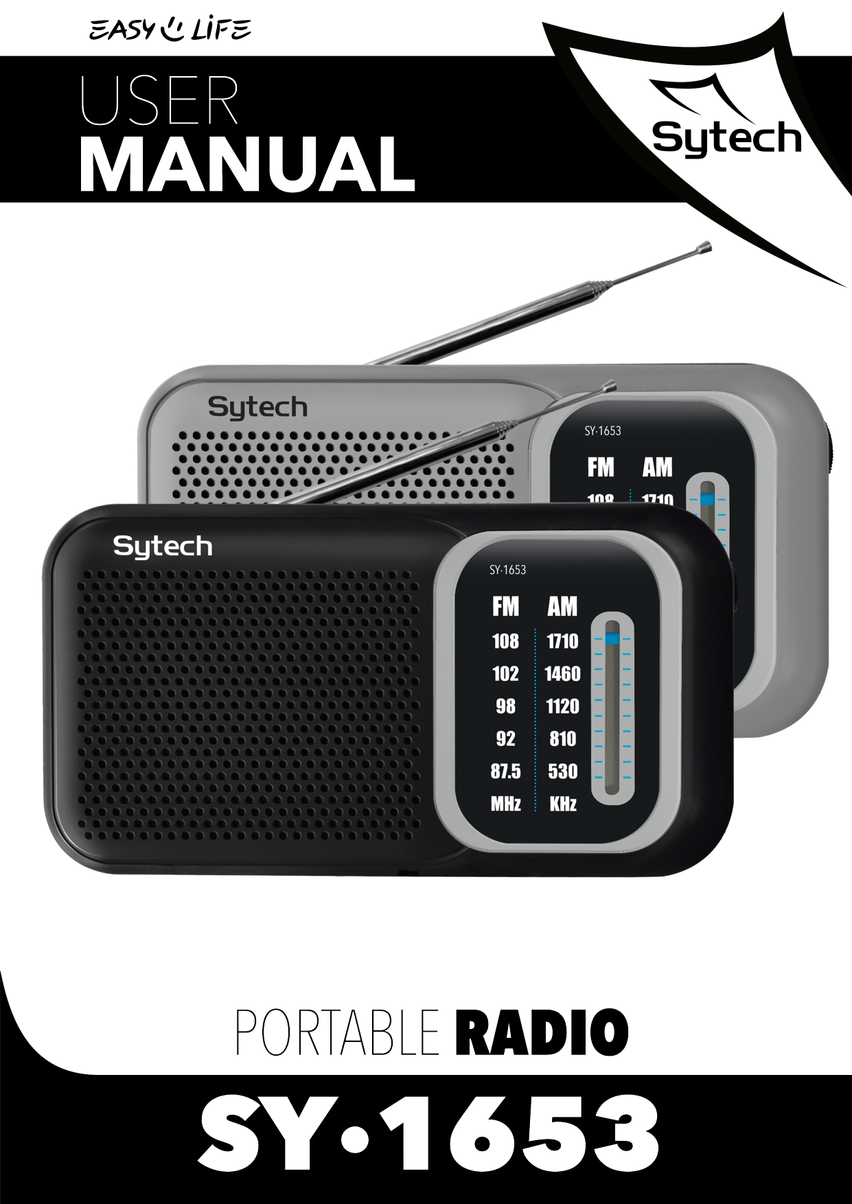 Sytech SY-1667 Radio bolsillo AM/FM Negro