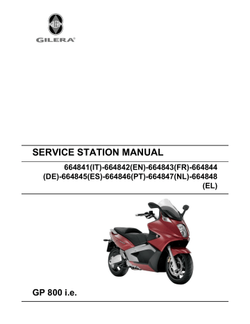 Gilera GP 800 i.e. Service Station Manual | Manualzz