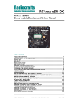 Radiocrafts RC1180-MSM-DK, RC1682-SSM-DK User Manual