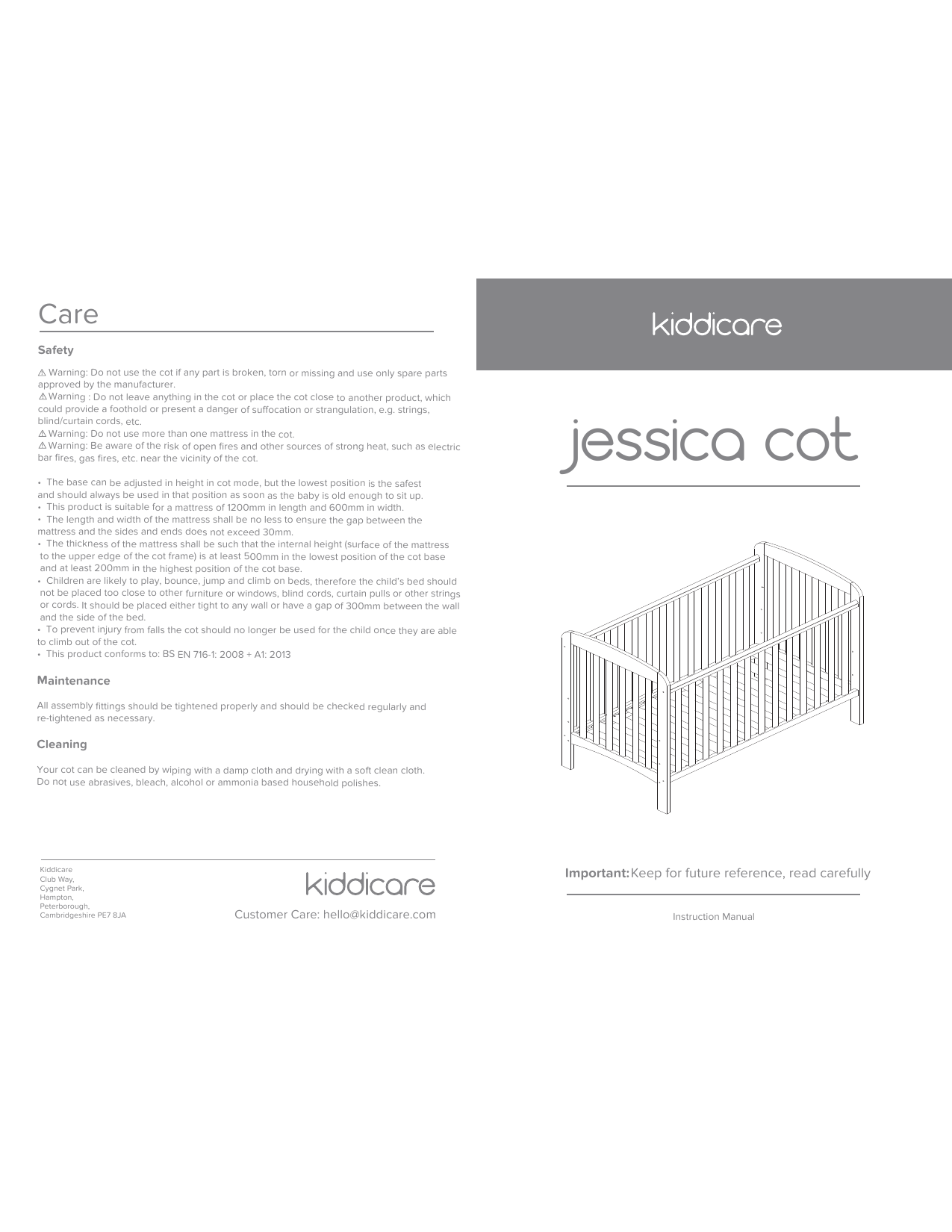 kiddicare somerset cot bed