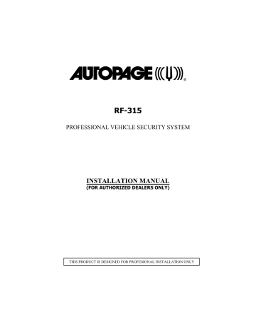 Autopage RF-315 Installation Manual | Manualzz