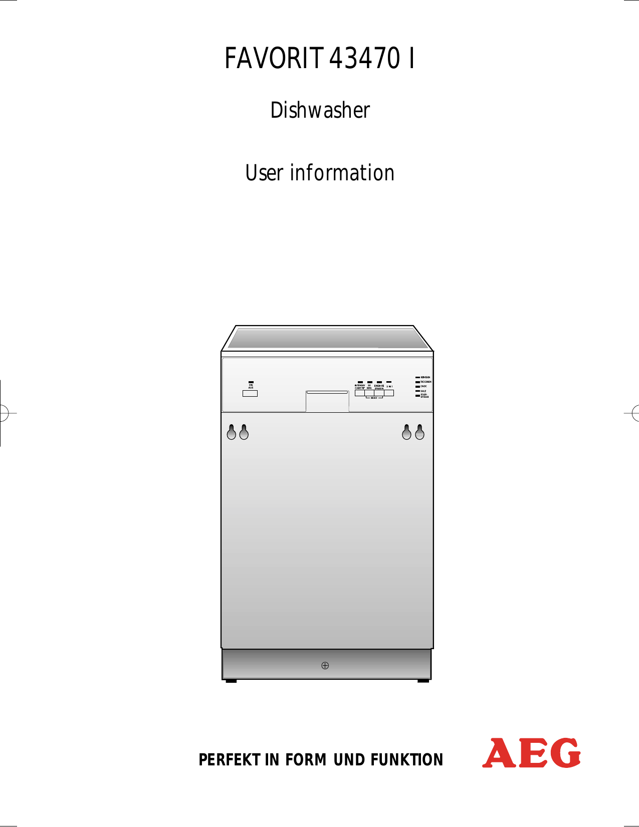 Aeg favorit 2024 dishwasher installation