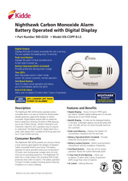 Kidde KN-COPP-B-LS - Specification, User's Guide