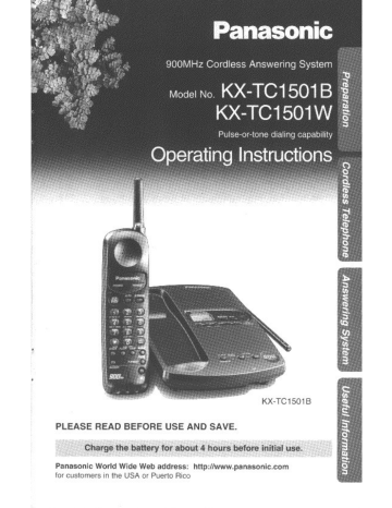 Panasonic KX-TC1501 User Manual | Manualzz