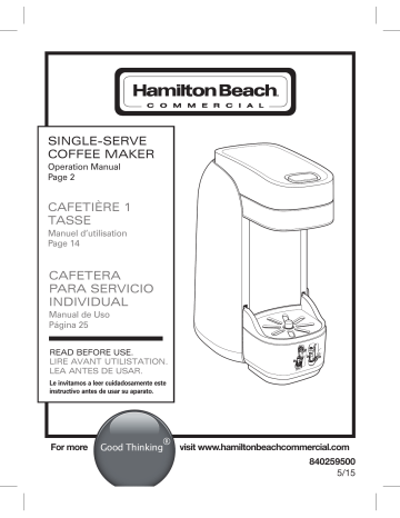 Hamilton Beach HDC310 Operation Manual | Manualzz