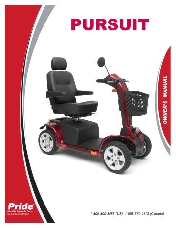 Pride Mobility PURSUIT Owner's Manual | Manualzz