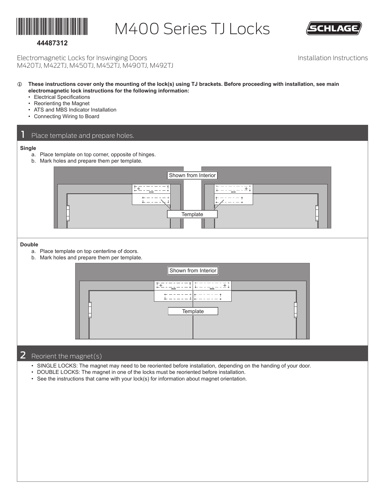 Schlage M420TJ Installation Instructions | Manualzz Schlage Lock Diagrams Manualzz