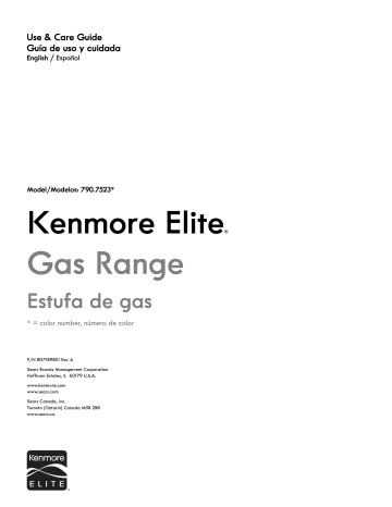 Kenmore 790.7523 Series Use & Care Manual | Manualzz