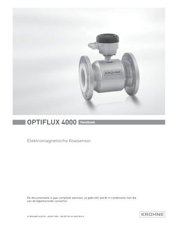 KROHNE OPTIFLUX 4000 Handleiding | Manualzz