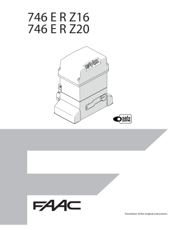 FAAC 746 ER 230V Sliding Gate Operator Owner's Manual | Manualzz