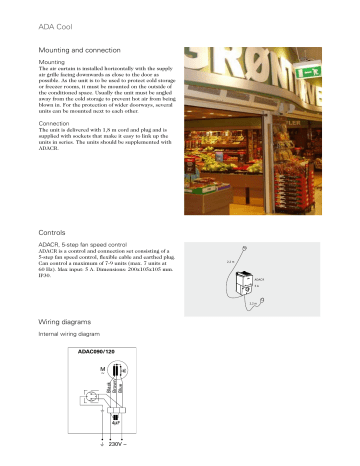 Systemair ADAC120 Air curtain Wiring Diagram | Manualzz
