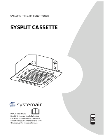 Systemair SYSPLIT CASSETTE 18 LNS HP Q User's manual | Manualzz