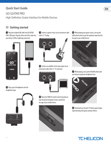 Tc helicon go guitar как подключить к компьютеру