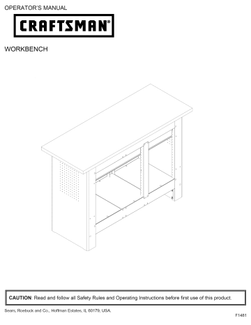 Craftsman 706597412 Workbench Owner's Manual | Manualzz