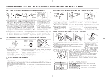Samsung DW80R7061US/AA-00 DISHWASHER installation Guide | Manualzz