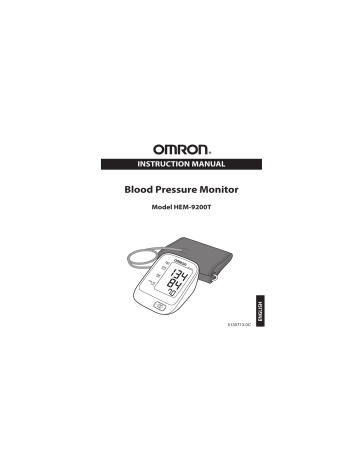 Omron HEM-9200T Telehealth BLE Blood Pressure Monitor Instruction ...