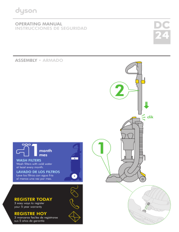 Dyson DC24 Upright vacuum User Guide | Manualzz