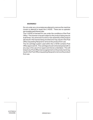 1.10 Positioning the Receiving Tray. Neopost IJ-40, IJ 50, IJ-50 | Manualzz