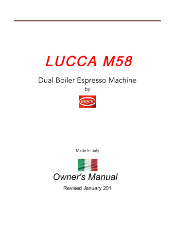 Quick MILL Vetrano 2B Owner's Manual 