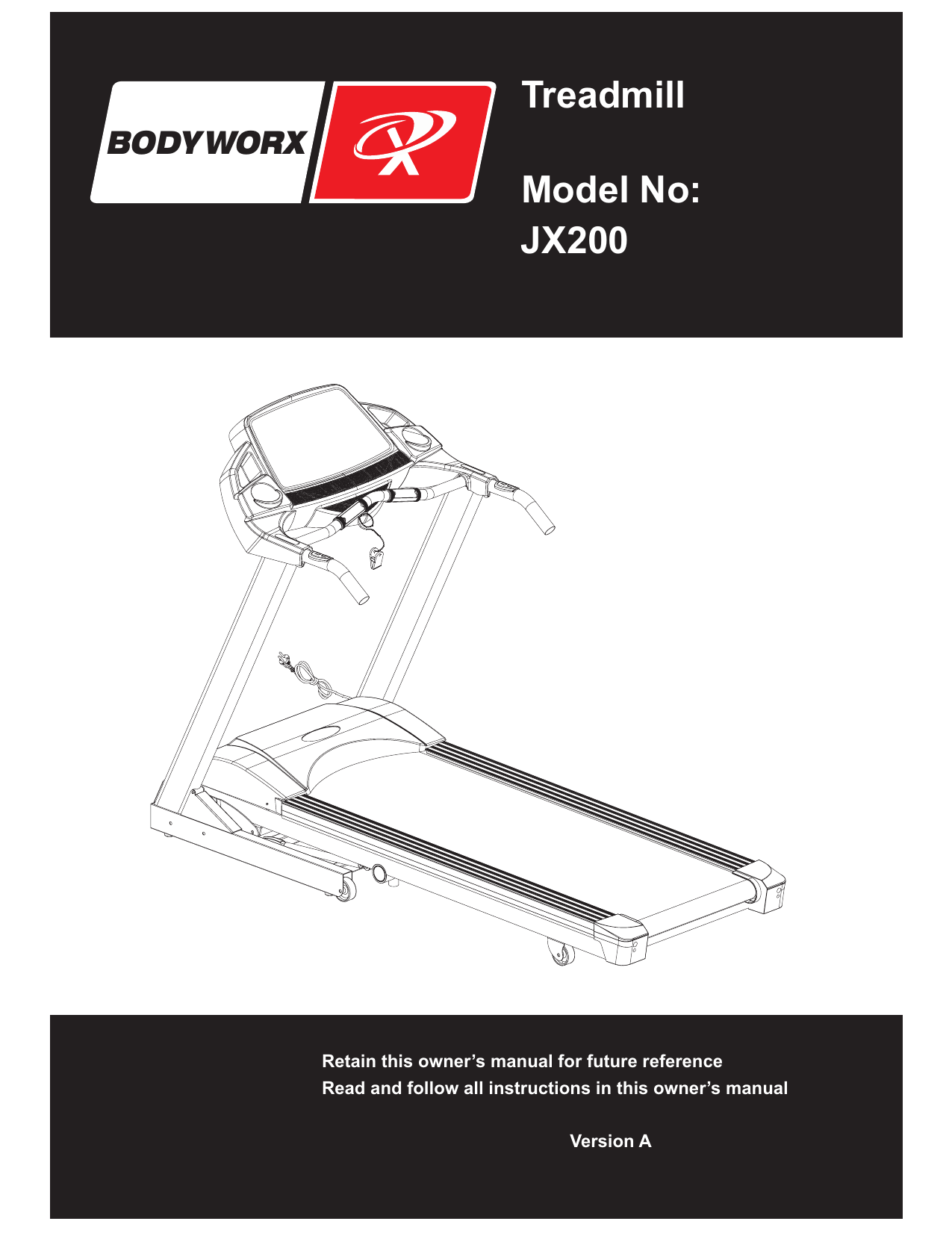 Bodyworx discount treadmill manual