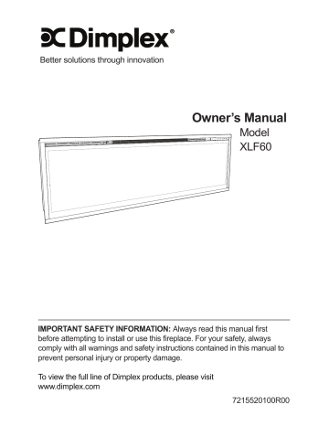 Dimplex XLF60 Owner's Manual | Manualzz