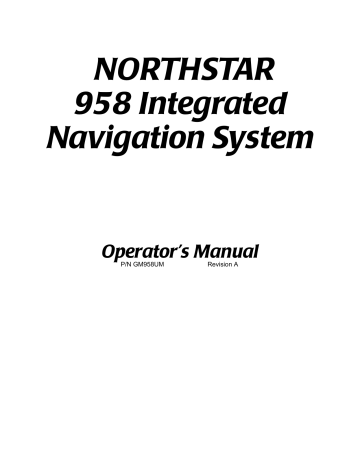 Introducing radar. NORTHSTAR 958 | Manualzz