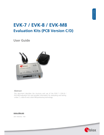 Ublox EVK-7, EVK-M8 User Manual | Manualzz