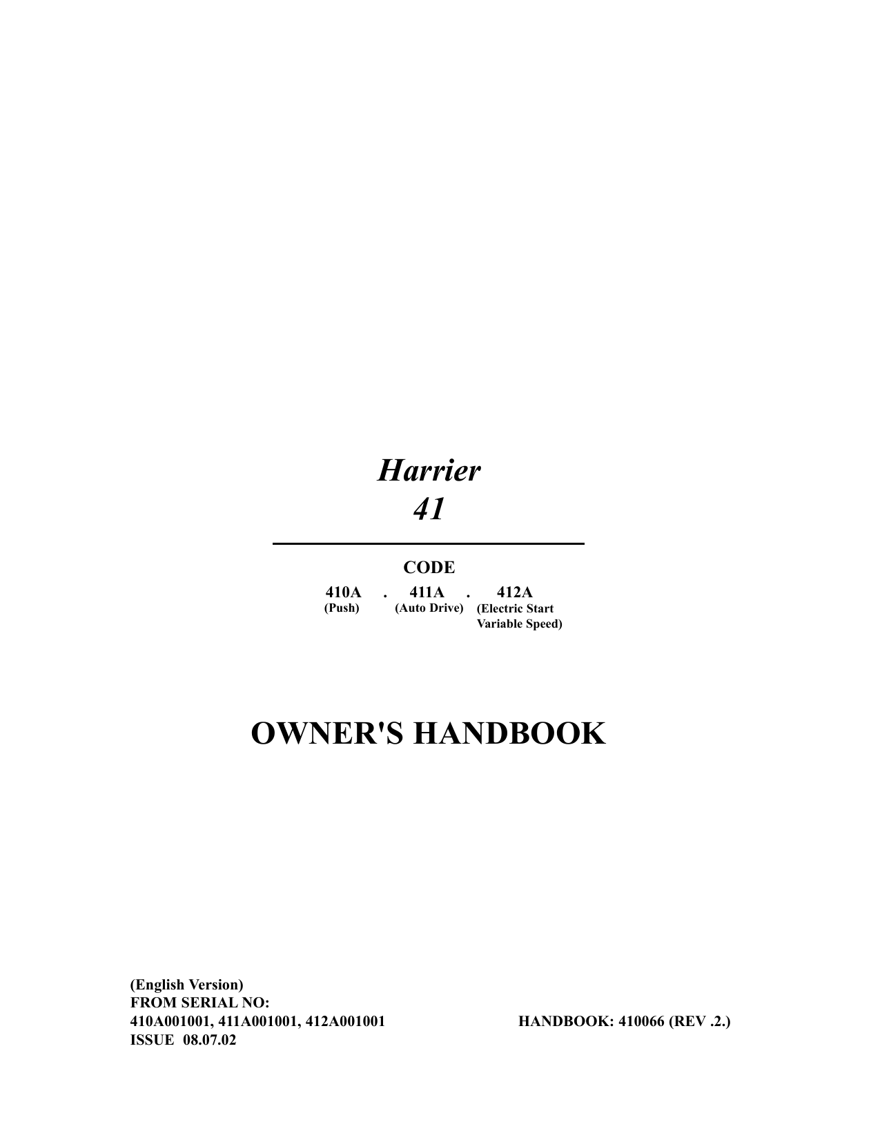 Hayter harrier deals 41 manual