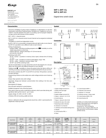 Elko SHT-1 User Manual | Manualzz