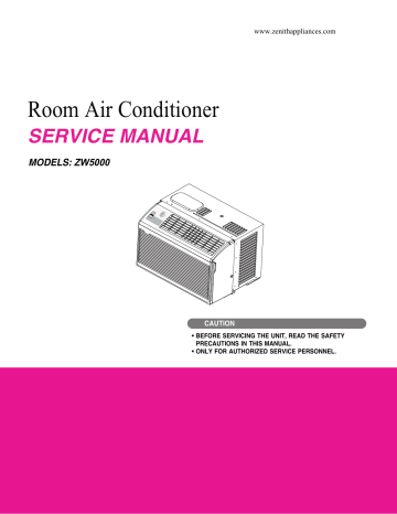 Zenith ZW5000Y8 Air Conditioner Service Manual | Manualzz