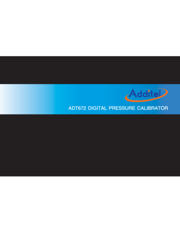 Additel ADT672 User Manual | Manualzz